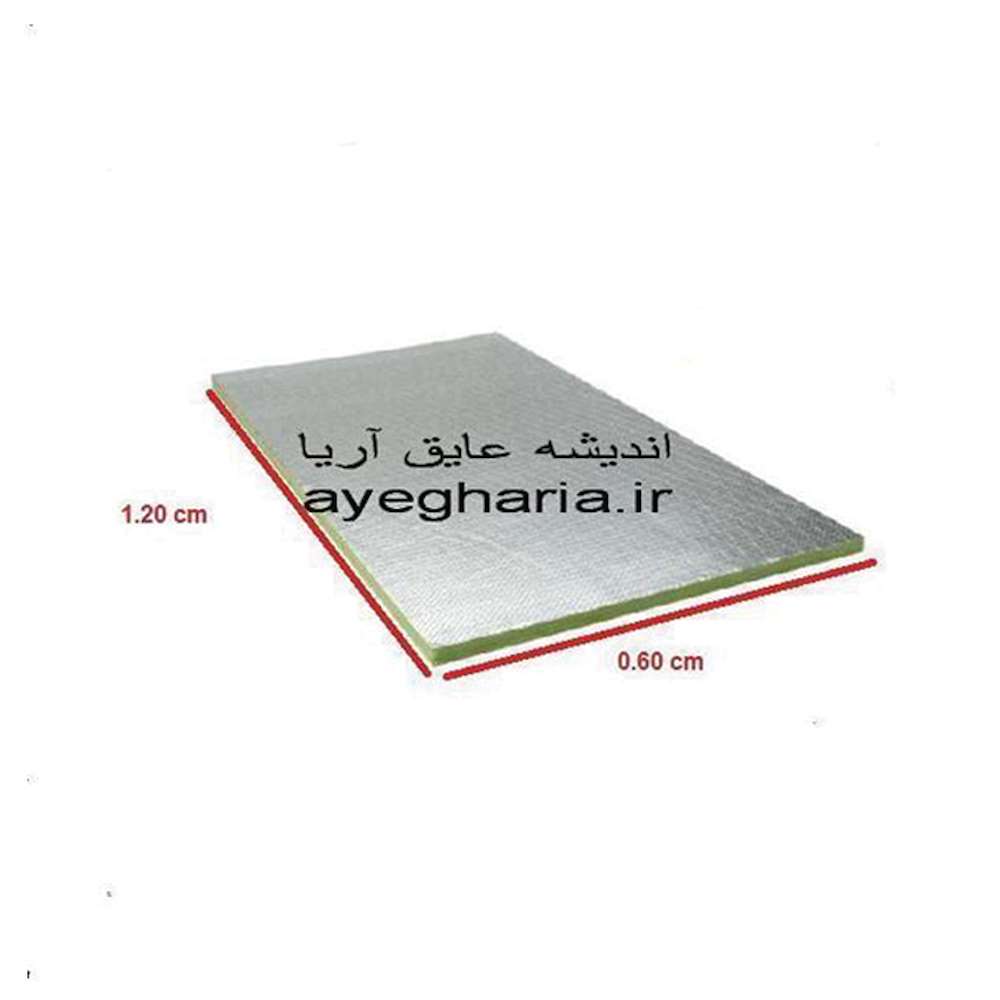 پشم شیشه پانلی 2.5 سانت فویلدار دانسیته 36 ایزوران glasswool board